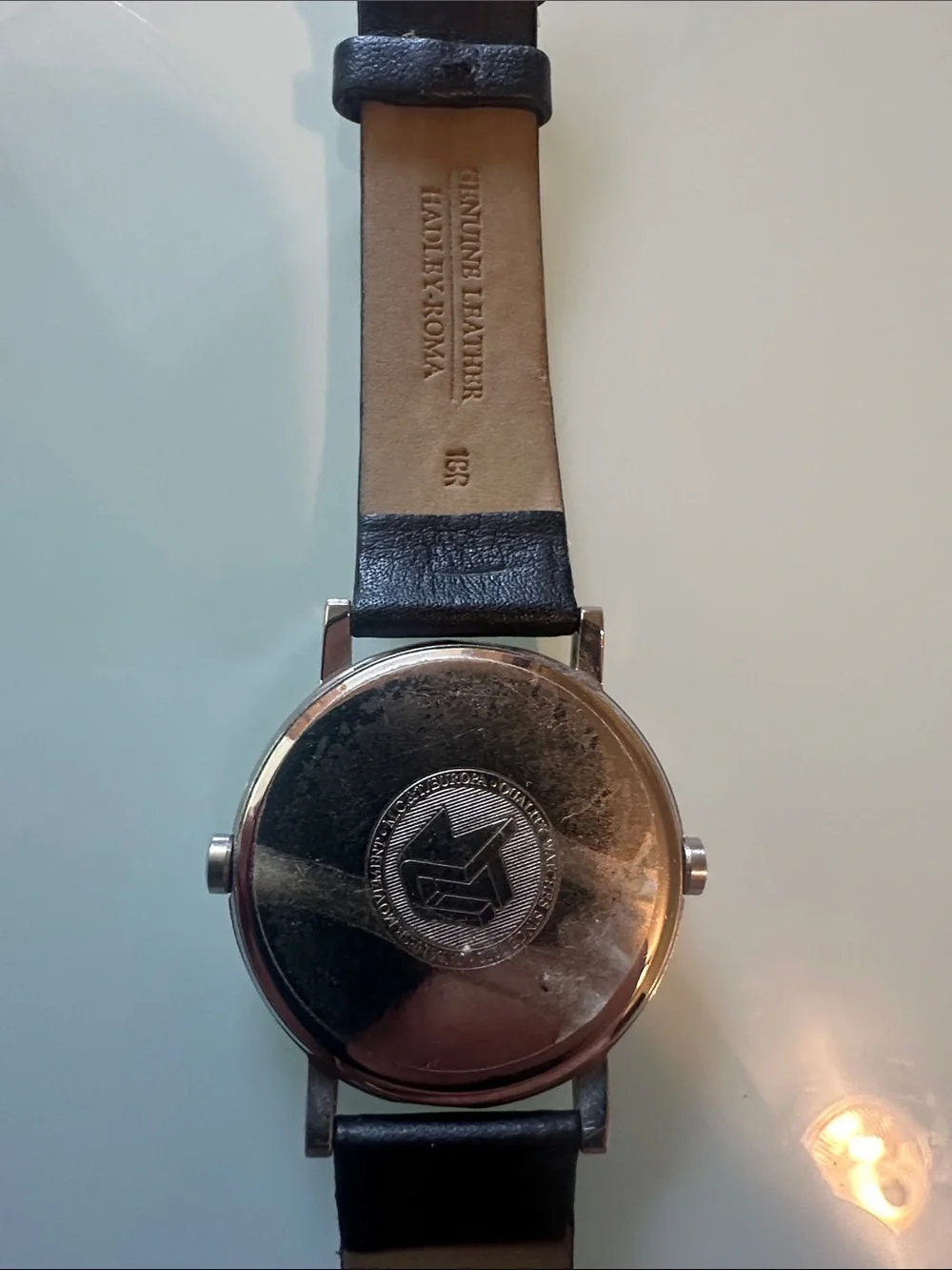 Men's NBC 2000 Sydney Olympics Watch Black Leather Strap with Navy Dial